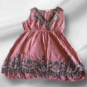 Elegant Coral Embroidered Blouse